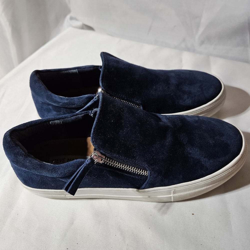 Womens Size 10 steve madden blue Suede slip on - Picture 3 of 6